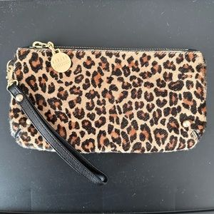 Stuart Weitzman Pony Hair Leopard Print Pochette